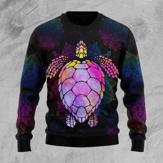 Turtle Purple Mandala Ugly Christmas Sweater | Favorety AU