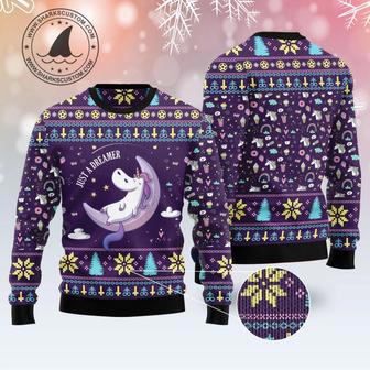 Unicorn Dreamer unisex womens & mens, couples matching, friends, funny family ugly christmas holiday sweater gifts 1 | Favorety UK