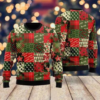 Vintage Christmas Patchwork Ugly Christmas Sweater For Men & Women | Favorety