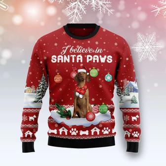 Vizsla I Believe In Santa Paws Ugly Christmas Sweater | Favorety CA