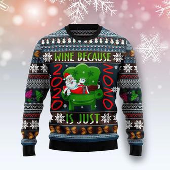 Wine Because 2020 is just NONO Ugly Christmas Sweater | Favorety UK