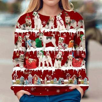 Wire Fox Terrier Ugly Christmas Sweater Merry Christmas Sweatshirt Winter Gifts For Couples | Favorety UK