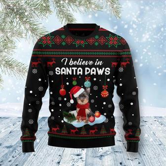 Yorkshire Terrier Santa Paw Ugly Christmas Sweater | Favorety UK