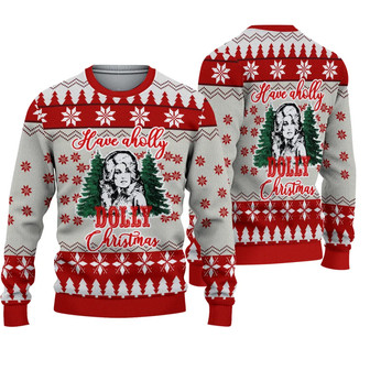 Have A Holly Dolly Christmas Ugly Sweater - Thegiftio
