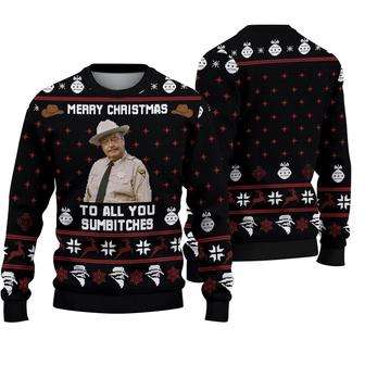Smokey And The Bandit Merry Christmas To All You Sumbitches Ugly Christmas Sweater - Thegiftio UK