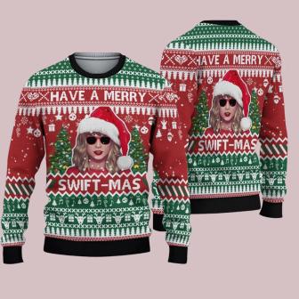 Have A Merry Swiftmas Ugly Sweater, Ugly Merry Christmas Sweatshirt - Thegiftio UK