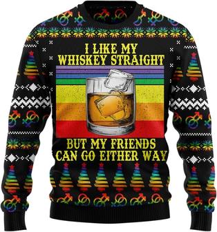 Lgbt Ugly Christmas Sweater for Men & Women , Sweater Crewneck Long Sleeve Top - Thegiftio UK