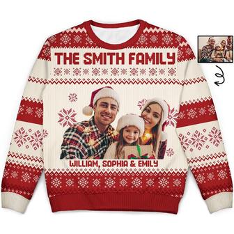 Personalized Face Sweater, Custom Photo, Christmas, Funny Gift for Family, Couple, Dad, Mom, Grandpa - Thegiftio