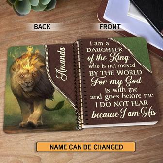 For My God Is With Me And Goes Before Me Lion Personalized Spiral Notebook, Christian Spiritual Gifts For Friends | Mazezy