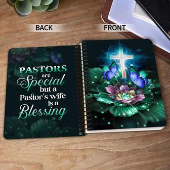 Pastors Are But A Pastor's Wife Is A Blessing Flower Spiral Journal, Spiritual Gift Faith For Christians | Mazezy