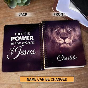 Personalized Spiral Notebook There Is Power In The Name Of Jesus, Religious Spiral Notebooks | Mazezy