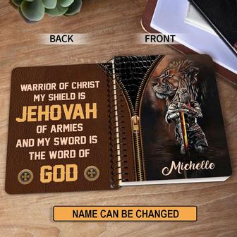 Personalized Spiral Notebook Warrior Of Christ, Religious Spiral Notebooks | Mazezy