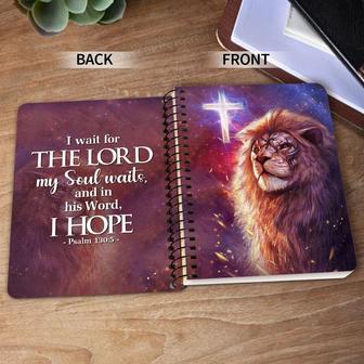 Psalm 1305 Lion & Cross Spiral Journal, Inspirational Gifts For Christian Friends | Mazezy