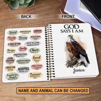 What God Says About You Animal Personalized Spiral Journal, Inspiration Gifts For Christian People | Mazezy