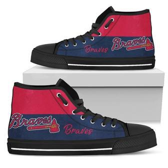 AtIanta Braves MLB Baseball Custom Canvas High Top Shoes | Favorety AU