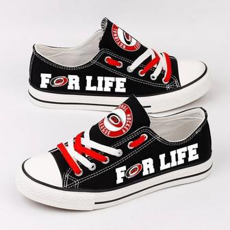 CaroIina Hurricanes NHL Hockey 3 Gift For Fans Low Top Custom Canvas Shoes | Favorety UK