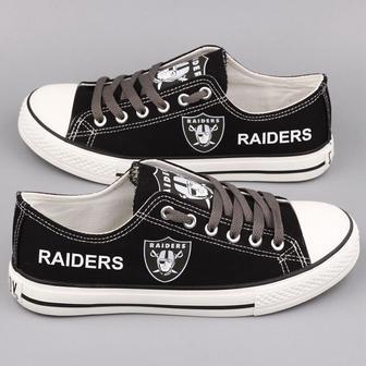 Oakland Raiders NFL Football 5 Gift For Fans Low Top Custom Canvas Shoes | Favorety CA