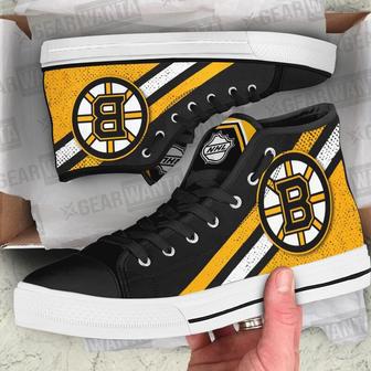 Boston Bruins High Top Canvas Shoes Custom Sneakers For Fans | Favorety CA