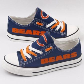 CHlCAGO BEAR NFL Football 2 Gift For Fans Low Top Custom Canvas Shoes | Favorety CA