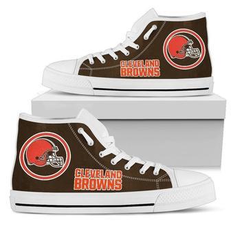 CleveIand Brown NFL Football 1 Custom Canvas High Top Shoes HTS0183 | Favorety UK