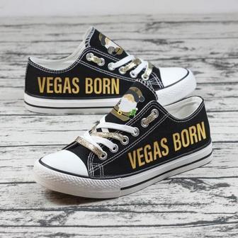 Vegas GoIden Knights NHL Hockey 3 Gift For Fans Low Top Custom Canvas Shoes | Favorety AU