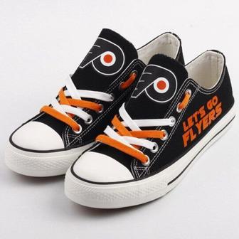 PhiladeIphia FIyers NHL Hockey Let's Go Flyers Gift For Fans Low Top Custom Canvas Shoes | Favorety AU