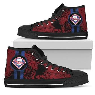 PhiIadeIphia PhiIIies MLB Baseball 1 Custom Canvas High Top Shoes HTS0444 | Favorety