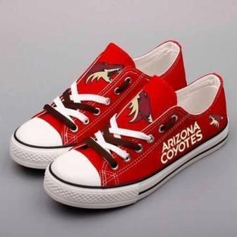 Arizona Coyotes NHL Hockey 4 Gift For Fans Low Top Custom Canvas Shoes | Favorety UK