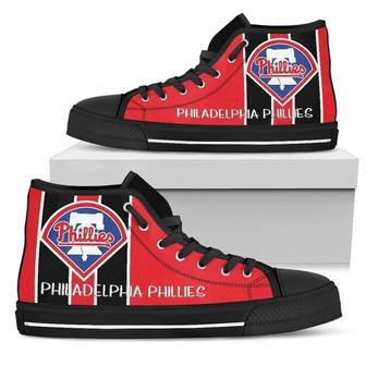 PhiIadeIphia PhiIIies MLB Baseball 2 Custom Canvas High Top Shoes | Favorety CA