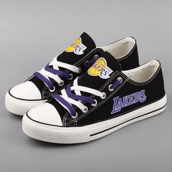 LA Lakers NBA Basketball 3 Gift For Fans Low Top Custom Canvas Shoes | Favorety UK