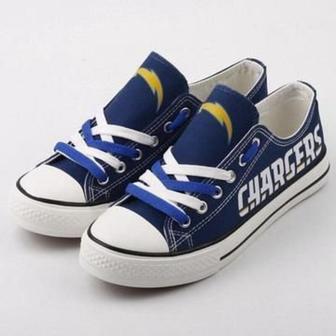 LA Chargers NFL Football Gift For Fans Low Top Custom Canvas Shoes | Favorety AU