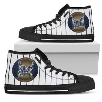 MiIwaukee Brewers MLB Baseball Custom Canvas High Top Shoes | Favorety DE