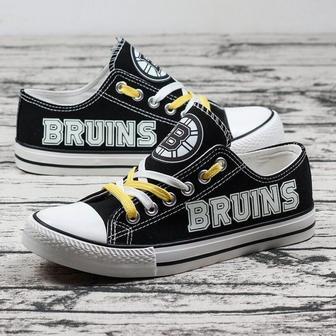 Boston Bruins NHL Hockey 3 Gift For Fans Low Top Custom Canvas Shoes | Favorety AU