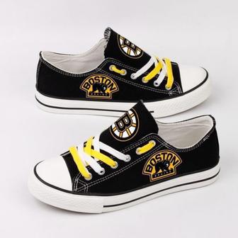 Boston Bruins NHL Hockey 5 Gift For Fans Low Top Custom Canvas Shoes | Favorety AU