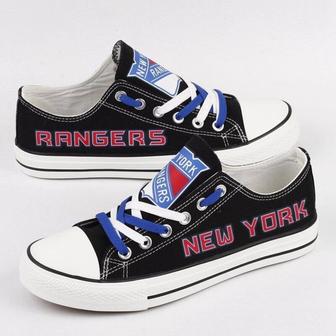 New York Rangers NHL Hockey Gift For Fans Low Top Custom Canvas Shoes | Favorety UK