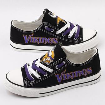 MlNNESOTA VlKINGS NFL Football 2 Gift For Fans Low Top Custom Canvas Shoes | Favorety