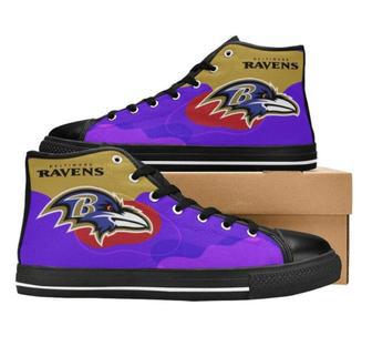 Baltimore Ravens NFL Football 7 Custom Canvas High Top Shoes HTS1393 | Favorety UK