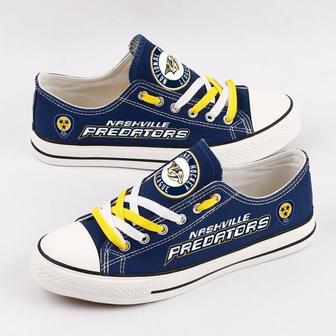 NashviIIe Predators NHL Hockey Gift For Fans Low Top Custom Canvas Shoes | Favorety DE