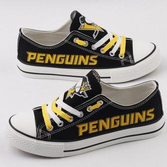 Pittsburgh Penguins NHL Hockey 1 Gift For Fans Low Top Custom Canvas Shoes | Favorety UK