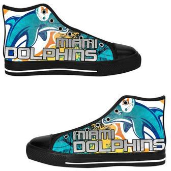 MlAMl DOLPHINS NFL Football 6 Custom Canvas High Top Shoes HTS0308 | Favorety CA