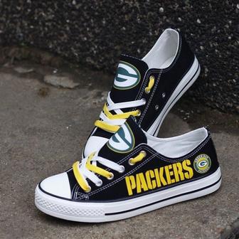 GB Packer NFL Football 3 Gift For Fans Low Top Custom Canvas Shoes | Favorety CA