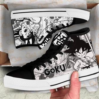 Kid Goku High Top Canvas Shoes Custom Dragon BaII Manga For Fans | Favorety AU