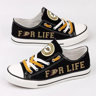 Anaheim Ducks NHL Hockey 3 Gift For Fans Low Top Custom Canvas Shoes | Favorety