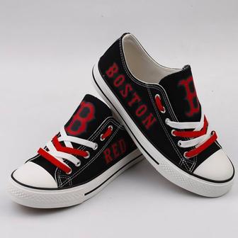 Boston Red Sox MLB Baseball 1 Gift For Fans Low Top Custom Canvas Shoes | Favorety UK