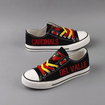 Del Valle Cardinals NFL Football Gift For Fans Low Top Custom Canvas Shoes | Favorety AU