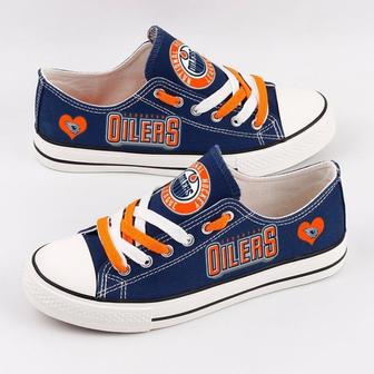 Edmonton OiIers NHL Hockey Gift For Fans Low Top Custom Canvas Shoes | Favorety