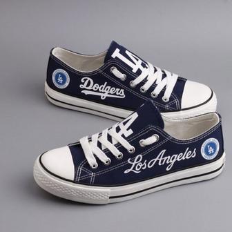 LA DODGER MLB Baseball 1 Gift For Fans Low Top Custom Canvas Shoes | Favorety DE