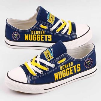 Denver Nuggets NBA Basketball 1 Gift For Fans Low Top Custom Canvas Shoes | Favorety