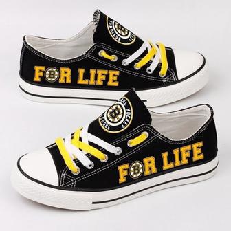 Boston Bruins NHL Hockey Gift For Fans Low Top Custom Canvas Shoes | Favorety DE