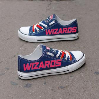 Washington Wizards Custom Shoes Basketball Wizards Low Top Sneakers Washington NBA Wizards Gumshoes | Favorety